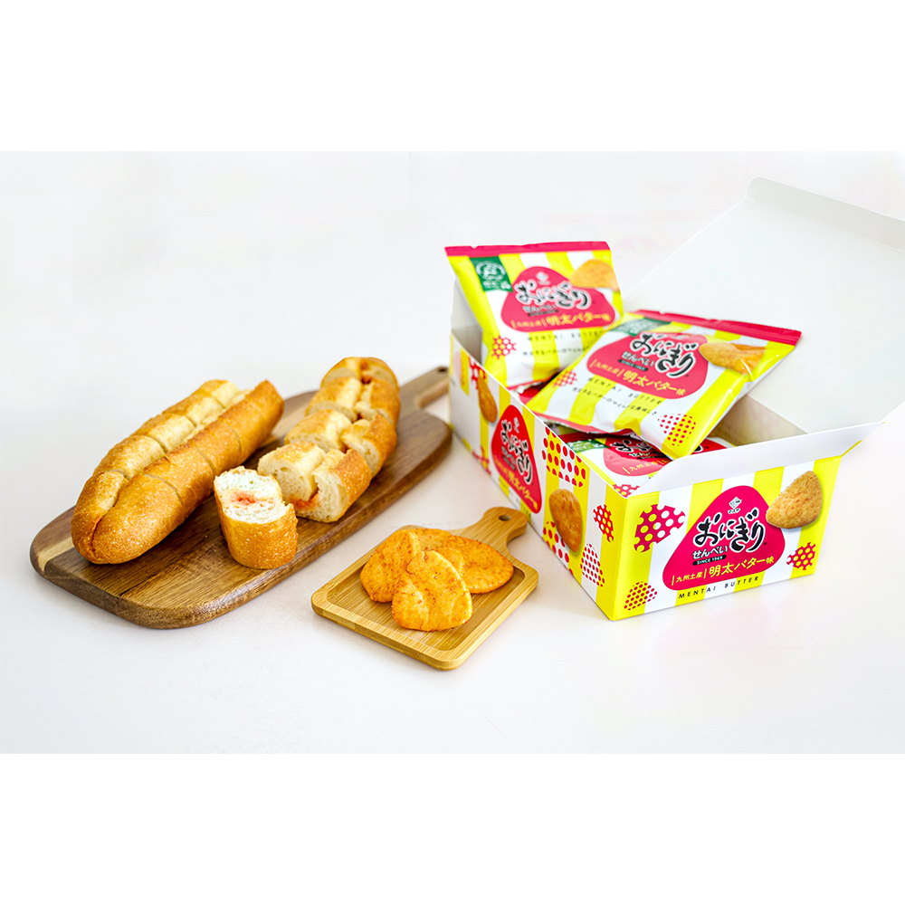 【期間限定】九州土産 おにぎりせんべい明太バター味（1箱6袋入）